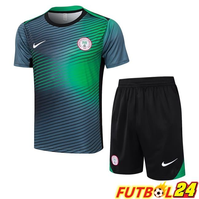 Camiseta Entrenamiento Nigeria + Cortos Verde Negro 2024/2025