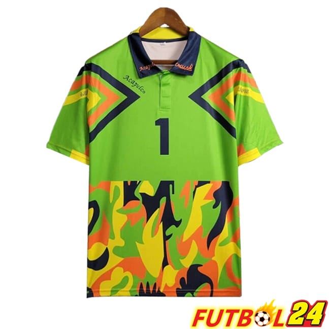 Camisetas De Futbol México Retro Portero Verde/Amarillo