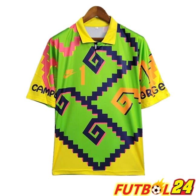 Camisetas De Futbol México Retro Portero Verde/Amarillo