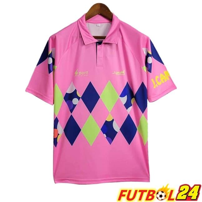 Camisetas De Futbol México Retro Portero Rosado/Azul