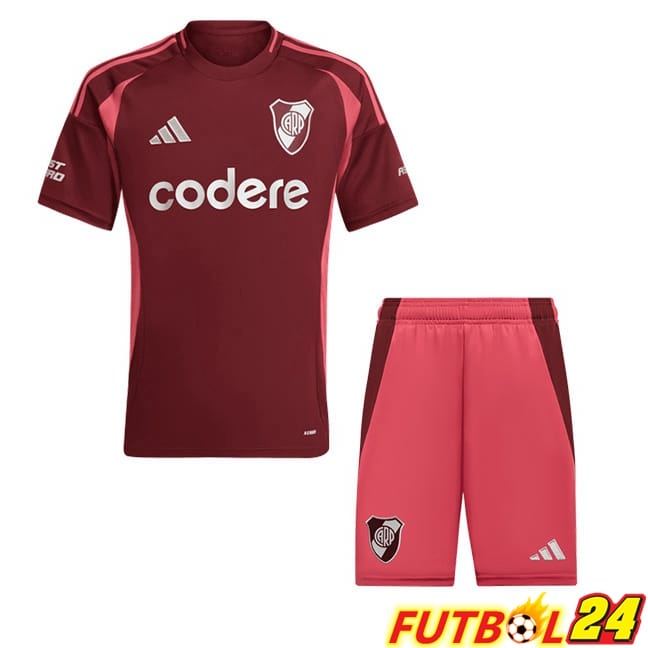 Camisetas De Futbol River Plate Ninos Segunda Rojo 2024/2025