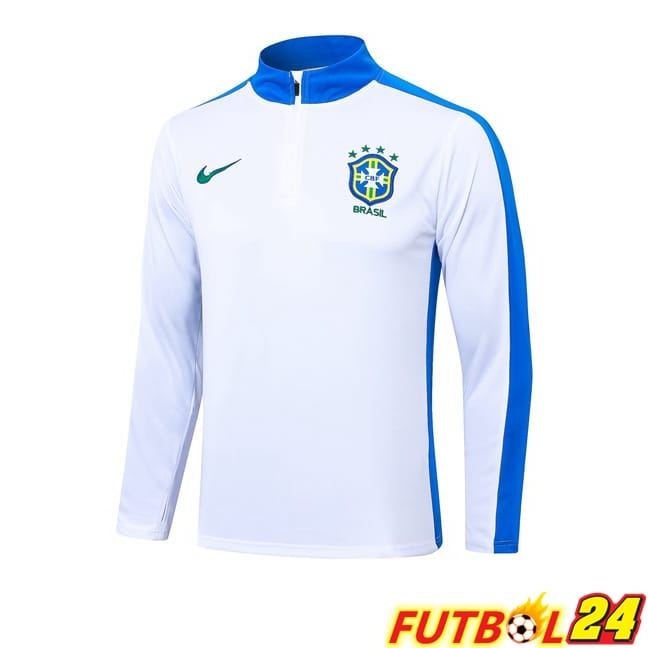 Sudadera De Entrenamiento Brasil Blanco 2024/2025