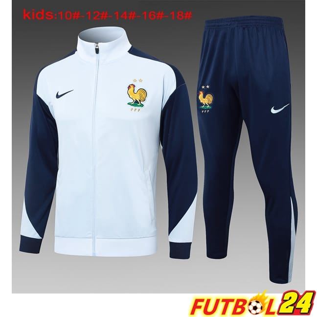 Chandal Equipos De Futbol - Chaqueta Francia Ninos Azul 2024/2025