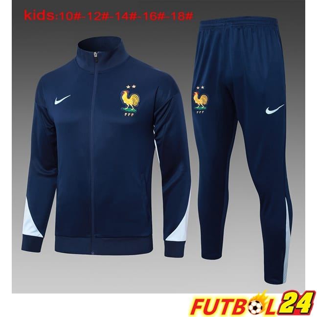Chandal Equipos De Futbol - Chaqueta Francia Ninos Azul Real 2024/2025