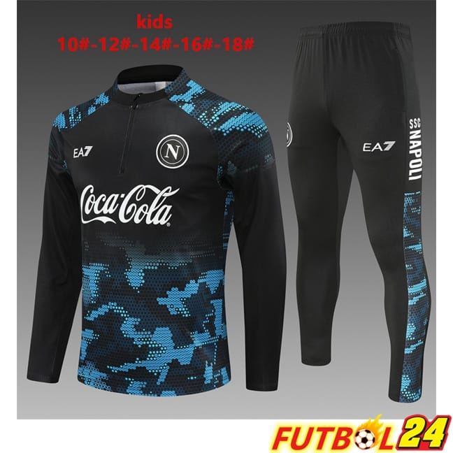 Chandal Equipos De Futbol SSC Napoli Ninos Negro Azul 2024/2025
