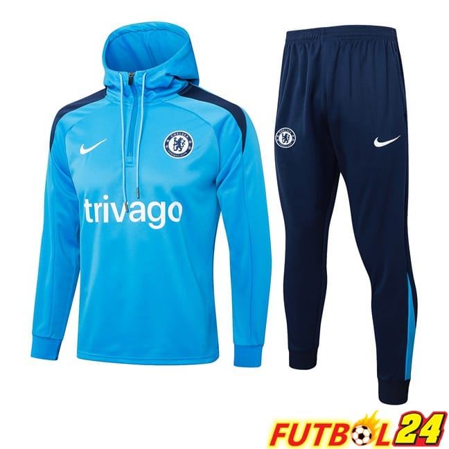 Chandal Futbol - Sudadera Con Capucha FC Chelsea Azul 2024/2025