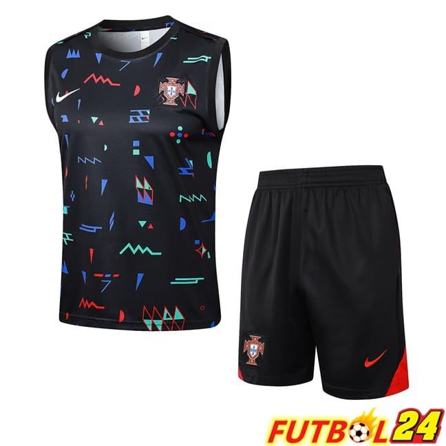 Chalecos De Futbol Portugal + Cortos Negro 2024/2025