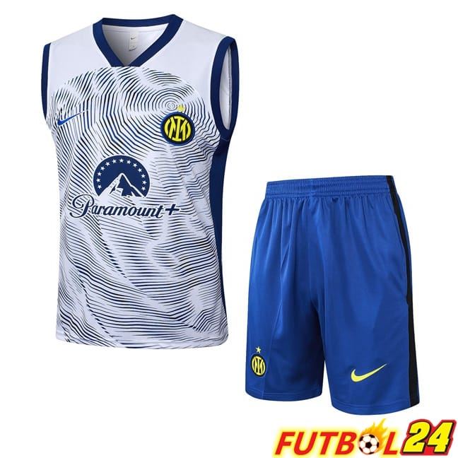 Chalecos De Futbol Inter Milan + Cortos Blanco 2024/2025