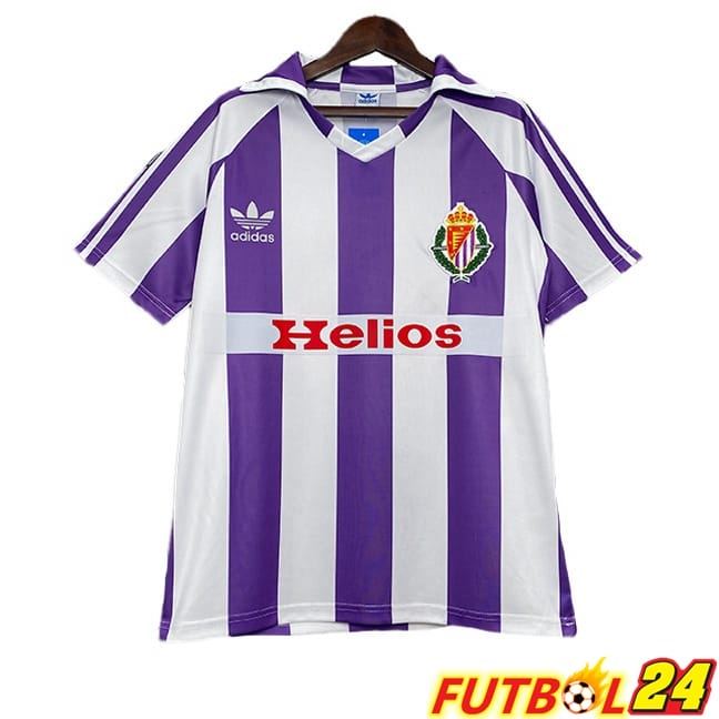 Camisetas De Futbol Real Valladolid Retro Primera Púrpura Blanco 1984