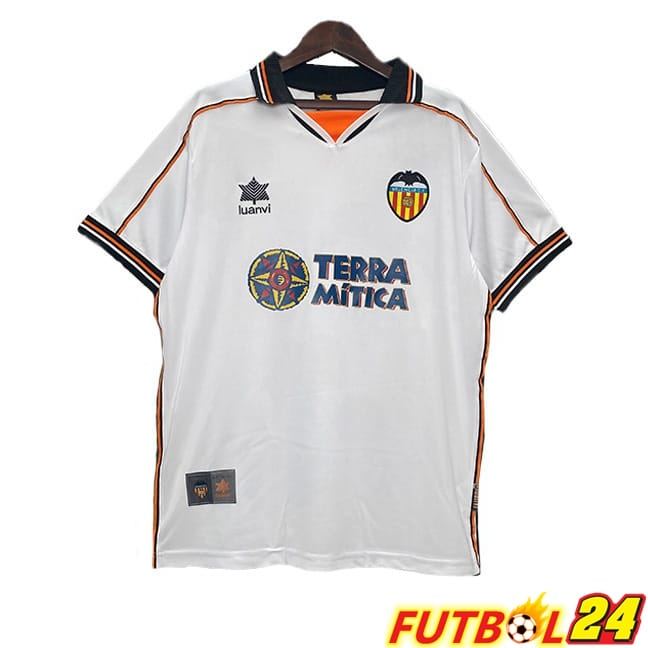 Camisetas De Futbol Valencia CF Retro Primera Blanco 1999-2000