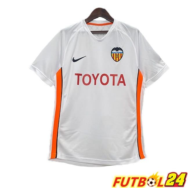 Camisetas De Futbol Valencia CF Retro Primera Blanco 2006-2007