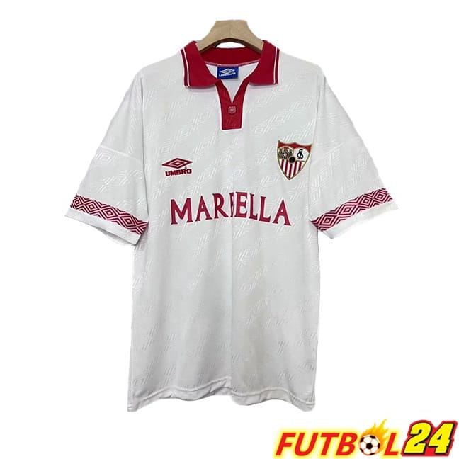 Camisetas De Futbol Sevilla FC Retro Primera Blanco 1994-1996