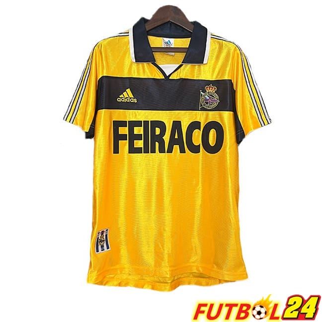 Camisetas De Futbol Deportivo de La Coruna Retro Tercera Amarillo 1999-2000