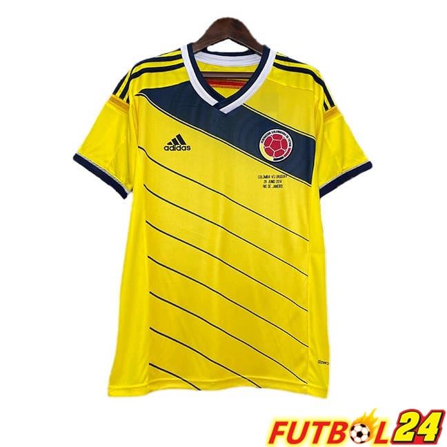 Camisetas De Futbol Colombia Retro Primera Amarillo 2014
