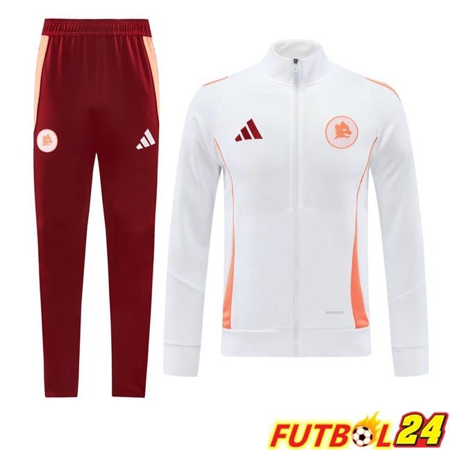 Chandal Equipos De Futbol - Chaqueta AS Roma Blanco 2024/2025