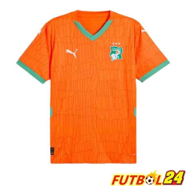 Camiseta Nacional Costa De Marfil Primera Naranja 2024/2025