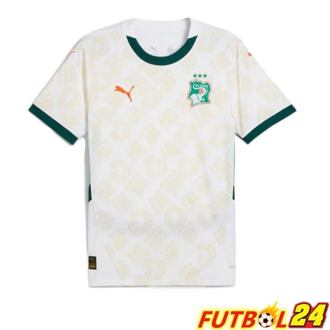 Camiseta Nacional Costa De Marfil Segunda Blanco 2024/2025