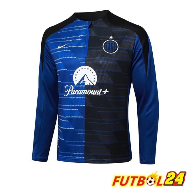 Sudadera De Entrenamiento Inter Milan Azul Negro 2024/2025