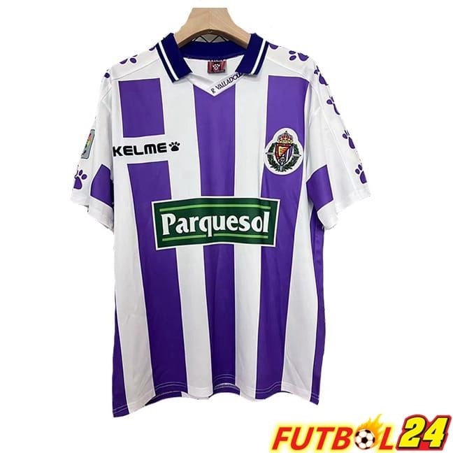 Camisetas De Futbol Real Valladolid Retro Primera Blanco Púrpura 1995-1996
