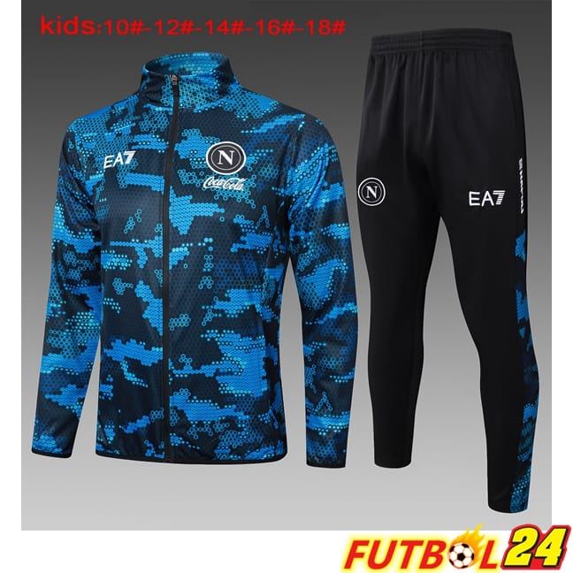 Chandal Equipos De Futbol - Chaqueta SSC Napoli Ninos Azul Real 2024/2025