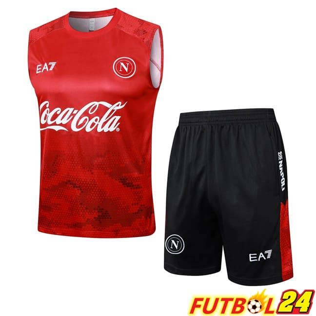 Chalecos De Futbol SSC Napoli + Cortos Rojo 2024/2025
