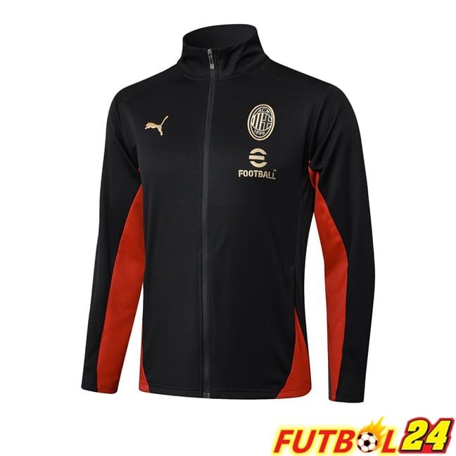 Chaquetas Futbol AC Milan Negro 2025/2026