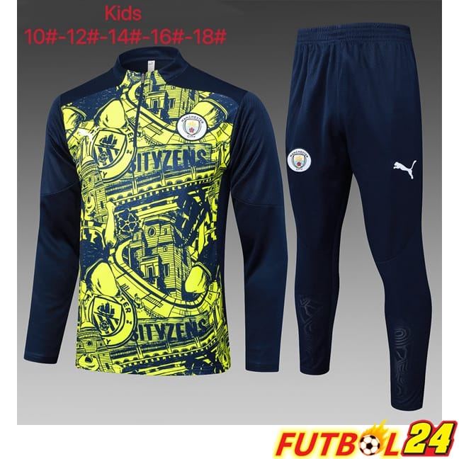 Chandal Futbol Manchester City Ninos Verde Azul Real 2025/2026