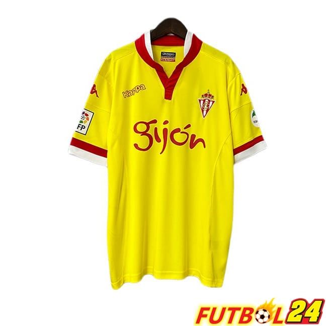 Camisetas De Futbol Sporting Gijon Retro Segunda Amarillo 2015-2016