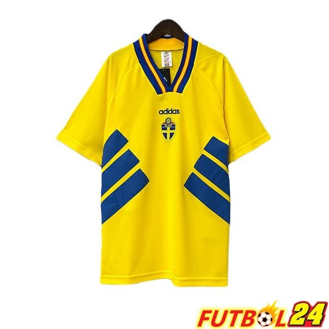 Camisetas De Futbol Suecia Retro Primera Amarillo 1994