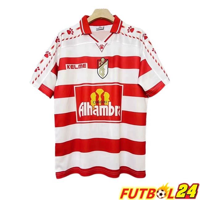 Camisetas De Futbol Granada CF Retro Primera Blanco Rojo 1997-1998