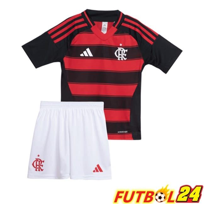 Camisetas De Futbol Flamengo Ninos Primera Rojo Negro 2025/2026