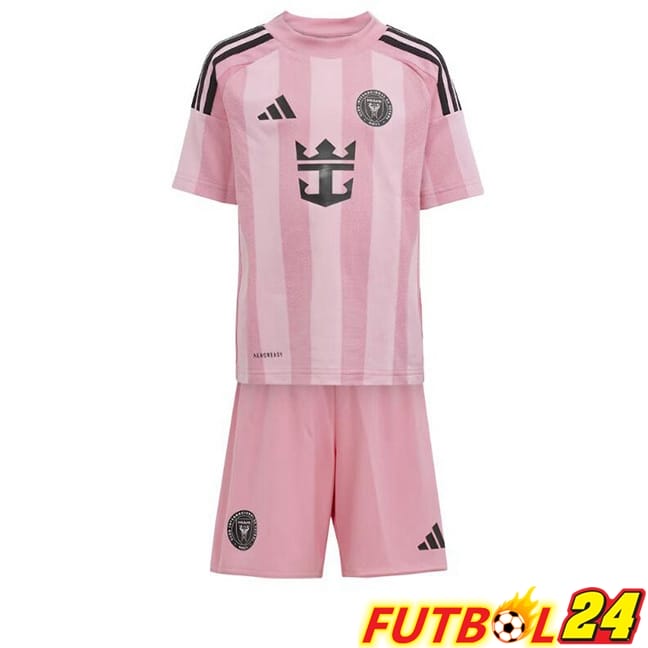 Camisetas De Futbol Inter Miami CF Ninos Primera Rosado 2025/2026