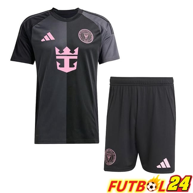 Camisetas De Futbol Inter Miami CF Ninos Segunda Negro 2025/2026