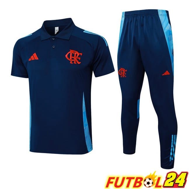 Camiseta Polo Flamengo + Pantalones Azul Real 2025/2026