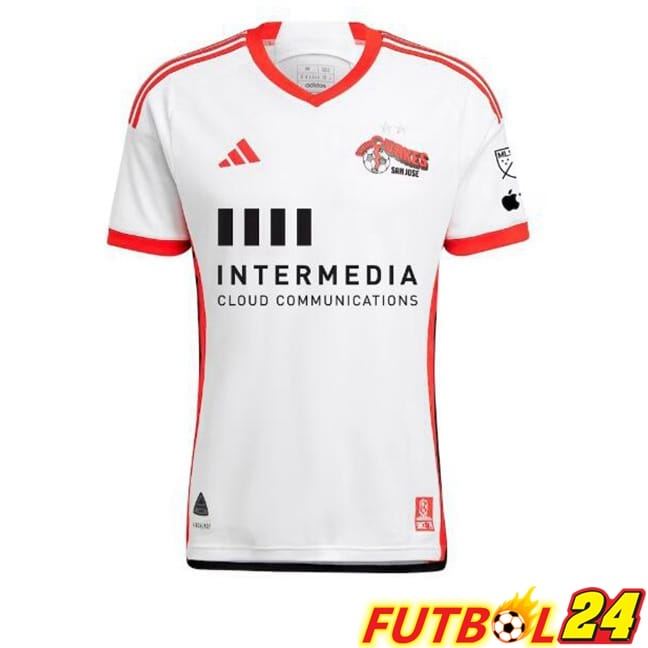Camisetas De Futbol San Jose Earthquakes Segunda Blanco 2025/2026
