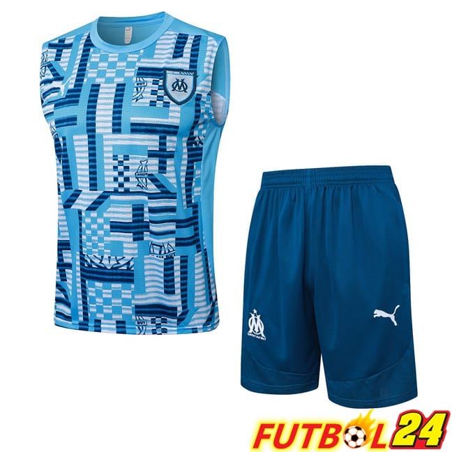 Chalecos De Futbol Marsella OM + Cortos Azul 2025/2026