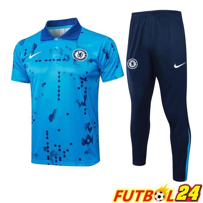 Camiseta Polo FC Chelsea + Pantalones Azul 2025/2026