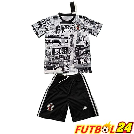 Camisetas De Futbol Japon Ninos Edición Especial Negro/Blanco 2025/2026