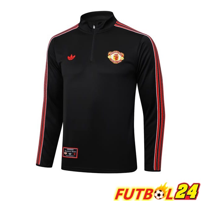 Sudadera De Entrenamiento Manchester United Negro 2025/2026