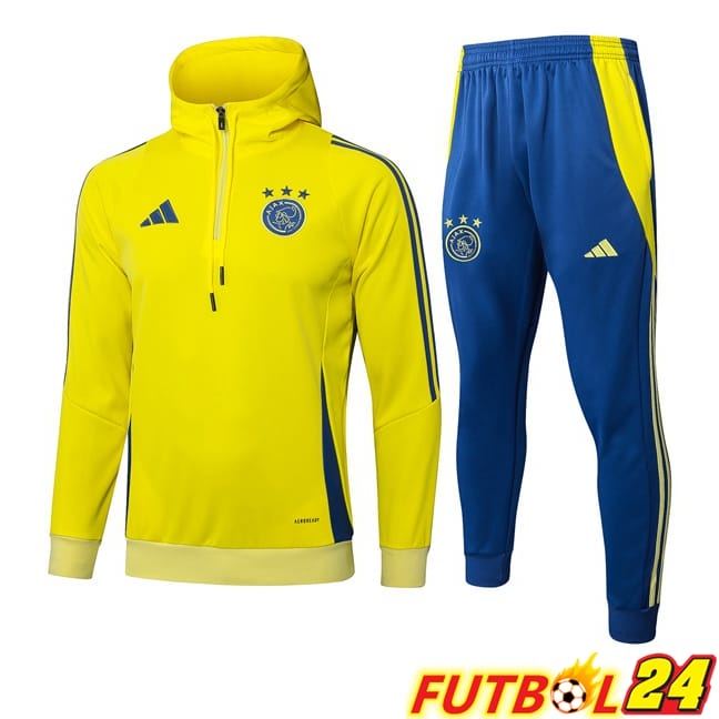 Chandal Futbol - Sudadera Con Capucha AFC Ajax Amarillo 2025/2026