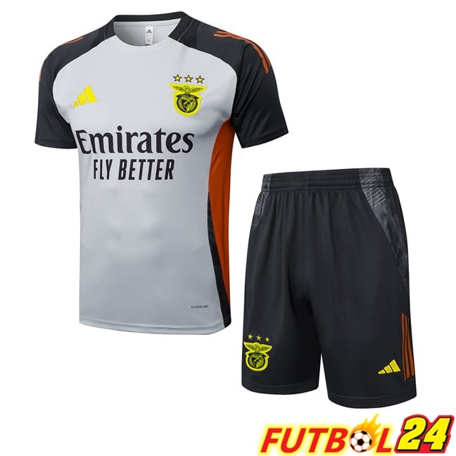 Camiseta Entrenamiento S.L Benfica + Cortos Gris 2025/2026