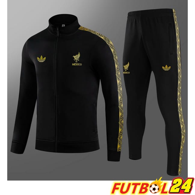 Chandal Equipos De Futbol - Chaqueta México Ninos Negro 2025/2026