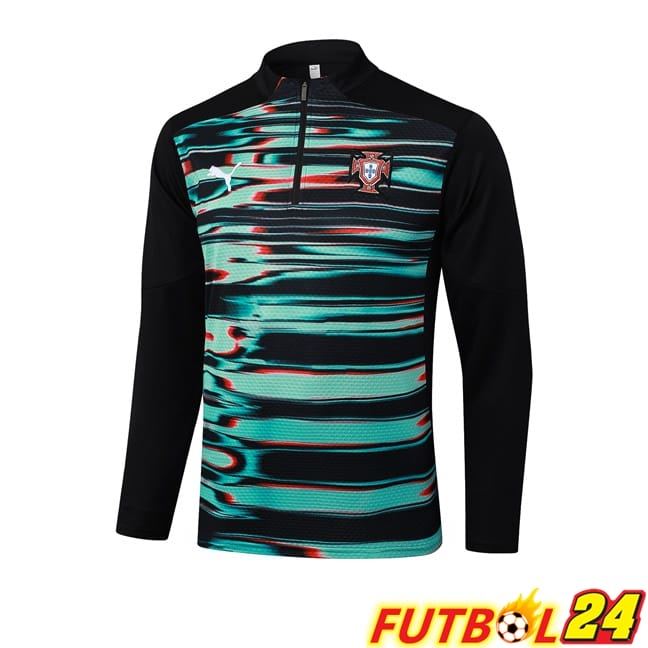 Sudadera De Entrenamiento Portugal Verde Negro 2025/2026