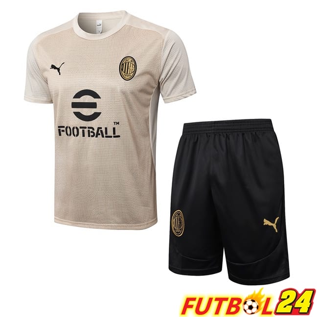 Camiseta Entrenamiento AC Milan + Cortos Amarillo 2025/2026
