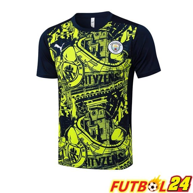 Camiseta Entrenamiento Manchester City Azul Real Amarillo 2025/2026