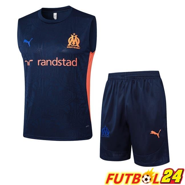 Chalecos De Futbol Marsella OM + Cortos Azul Real 2025/2026