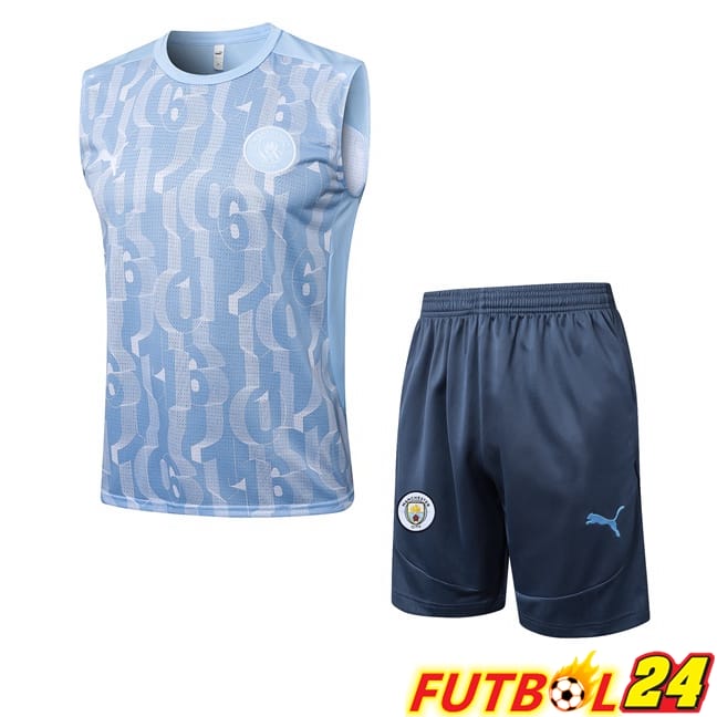 Chalecos De Futbol Manchester City + Cortos Azul 2025/2026