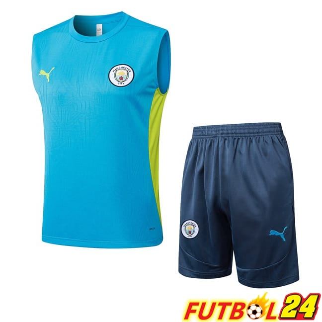 Chalecos De Futbol Manchester City + Cortos Azul 2025/2026