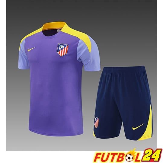 Camiseta Entrenamiento Atletico Madrid Ninos Púrpura/Amarillo 2025/2026