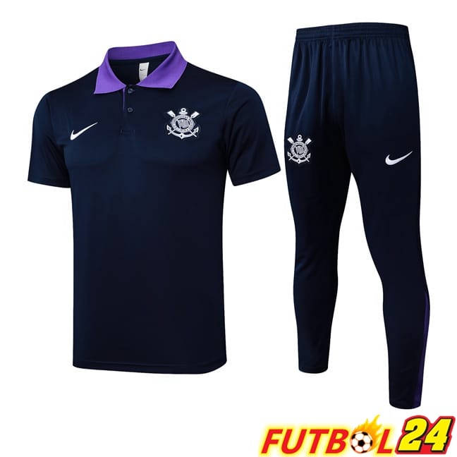 Camiseta Polo Corinthians + Pantalones Azul Real 2025/2026